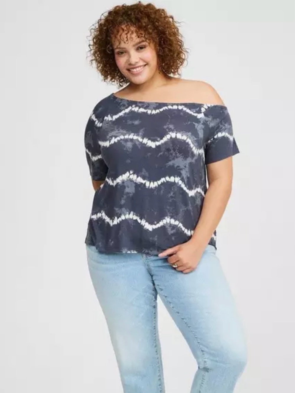 Torrid 1X Super Soft Off Shoulder Short Sleeve Tee
